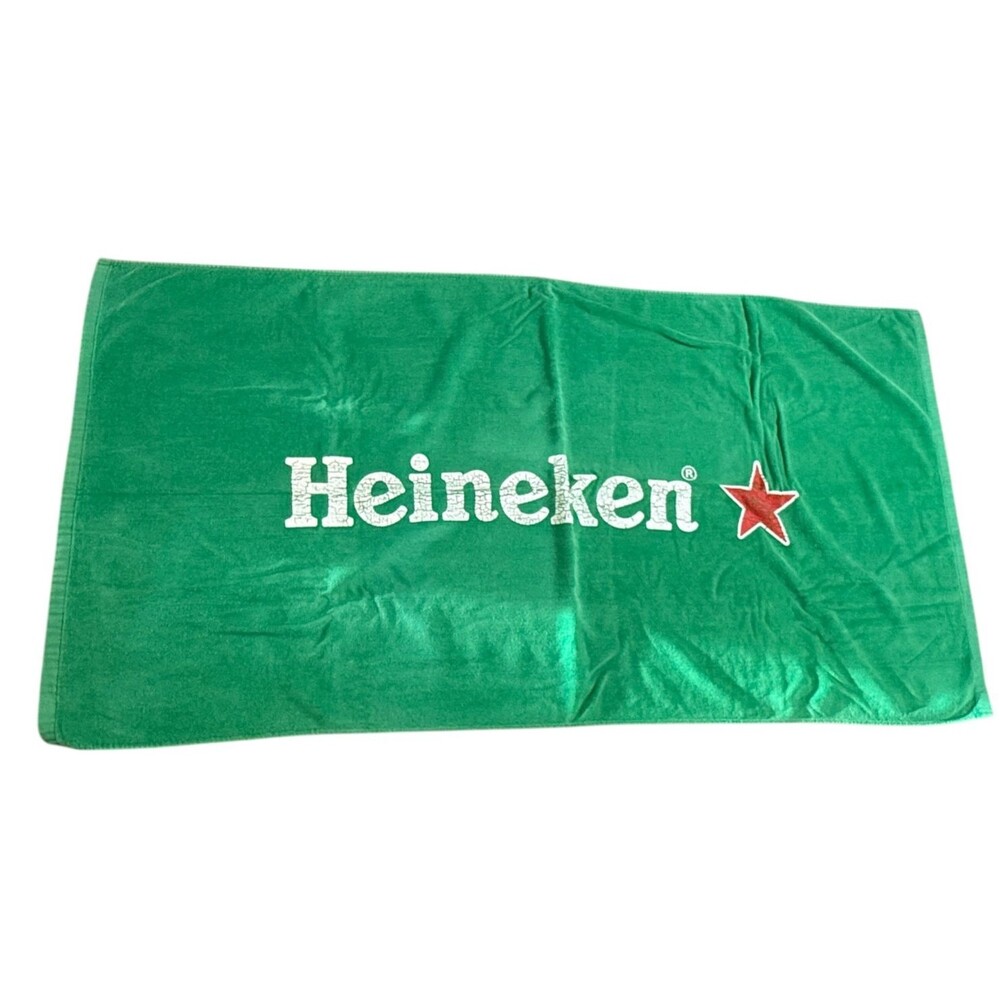 Heineken Beach Towel Terry Town Green Red Star Logo Promo 2012 100% Cotton